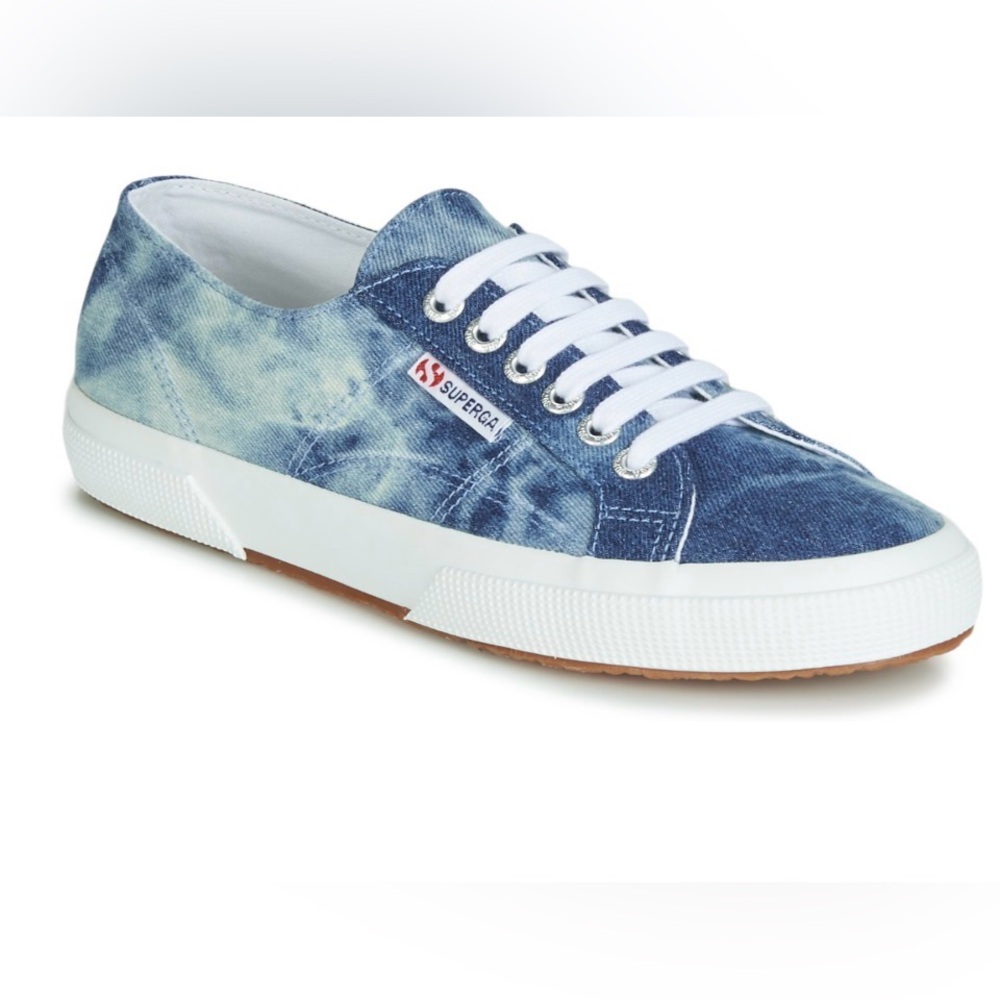 COPY Superga Blue Tie-Dye Denim Sneakers W 6.5 M 5